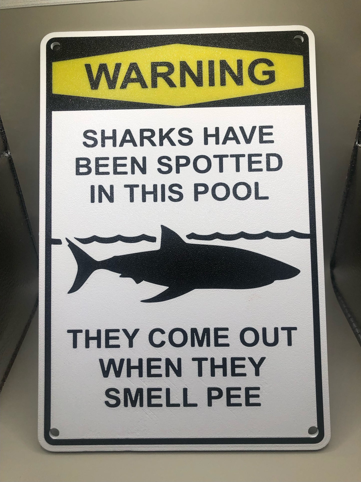 “Sharks in Pool” Sign