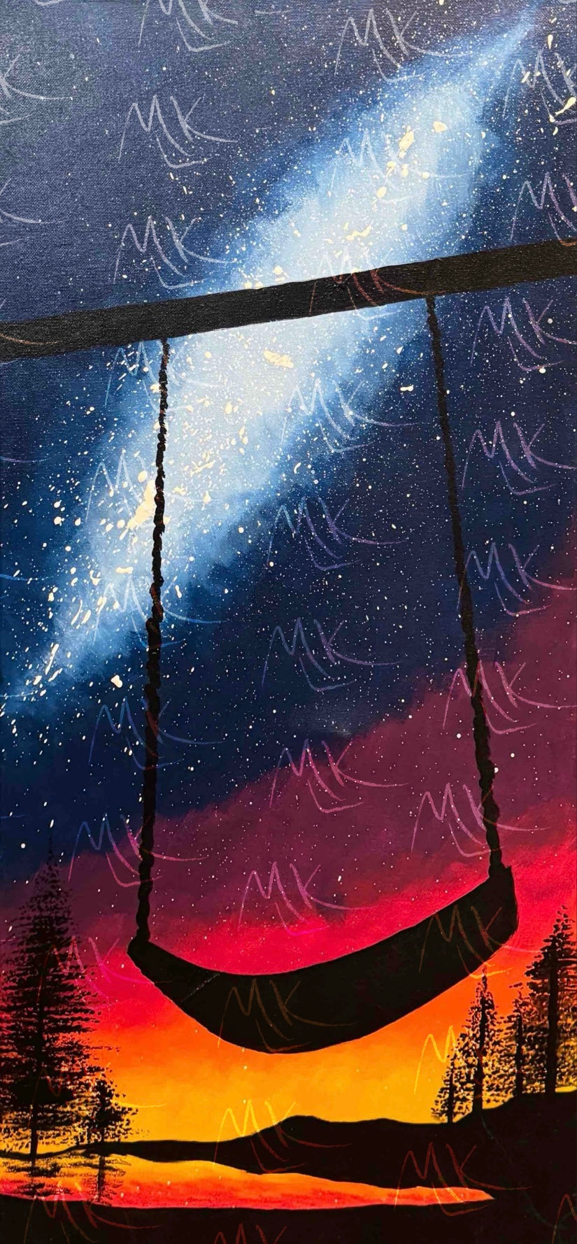 Summer Sunset on the Swing